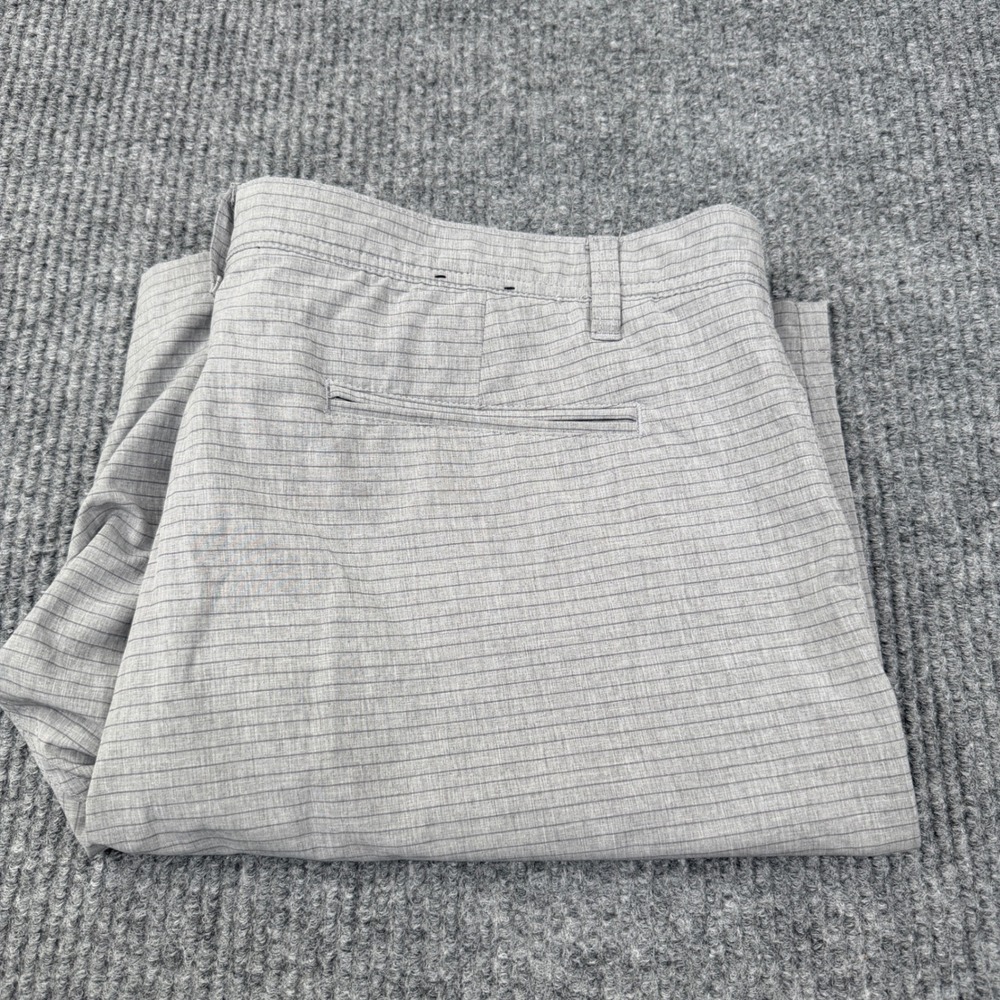 FootJoy FJ Mens Golf Shorts 38 Gray Striped Performance Wicking Stretch Active
